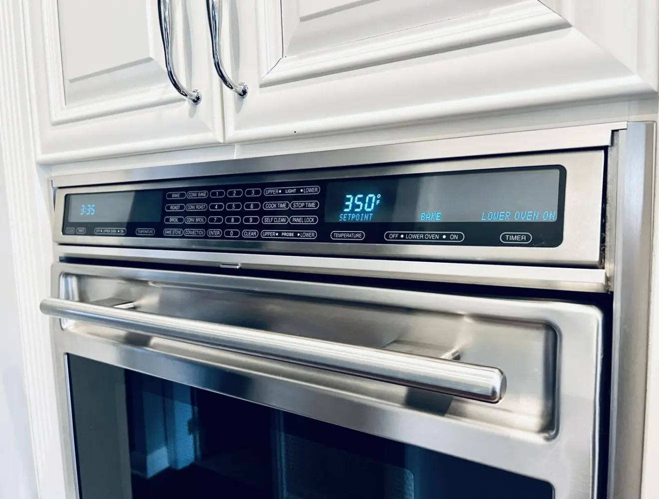 A built-in electric oven